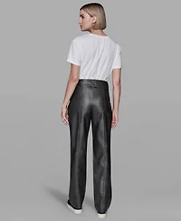 Karl Lagerfeld Paris Women's High-Rise Shimmer Pants
