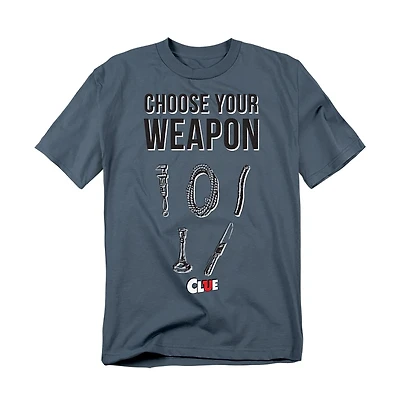 Logovision Men's Clue Choose Your Weapon T Shirt