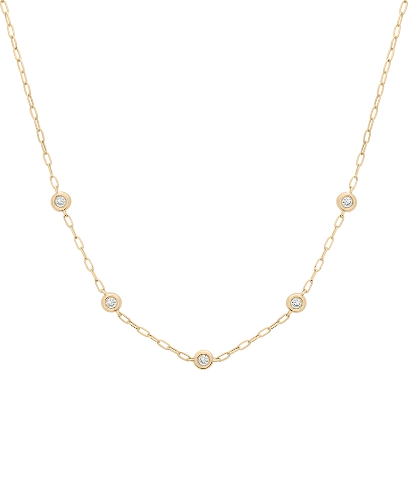 Wrapped Diamond Necklace (1/6 ct. t.w.) in 10K Yellow Gold