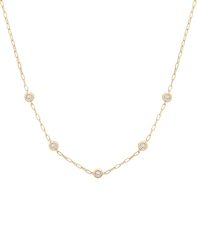 Wrapped Diamond Necklace (1/6 ct. t.w.) in 10K Yellow Gold