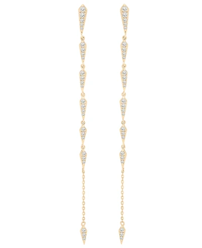 Wrapped Diamond Drop Earrings (1/3 ct. t.w.) in 10K Yellow Gold