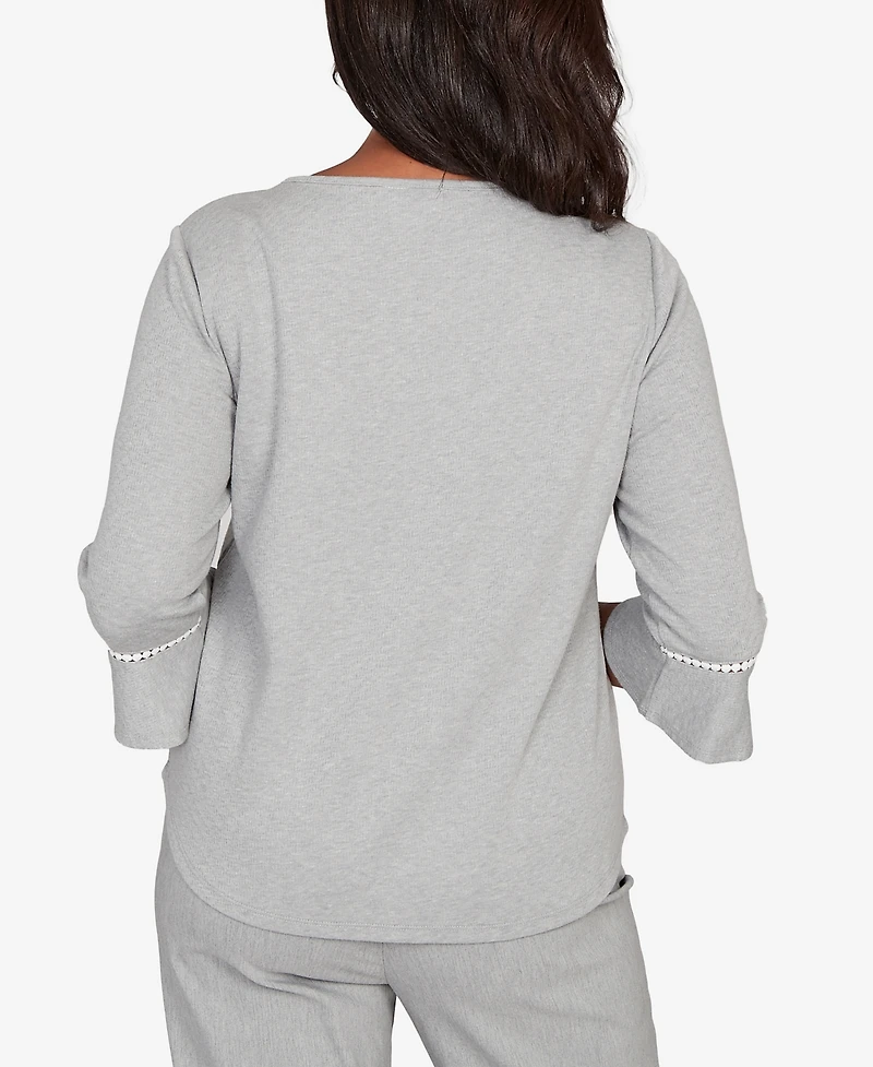 Alfred Dunner Stockbridge Christmas Tree Embellished Knit Top