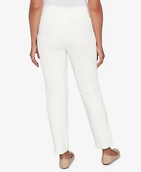 Alfred Dunner Vienna Allure Fit Flat Front Corduroy Short Length Pant