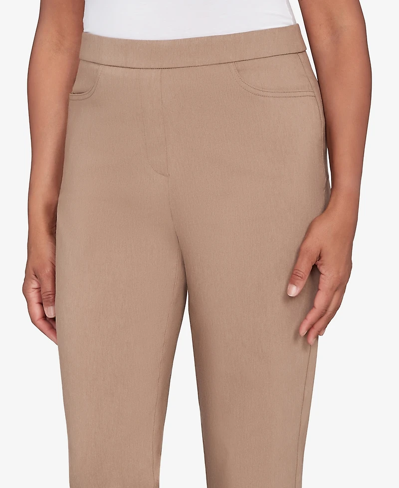 Alfred Dunner Vienna Smooth Front Easy Fit Short Length Pant