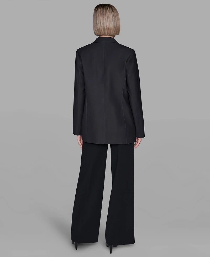 Karl Lagerfeld Paris Women's Floral Print Collar Blazer
