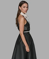 Karl Lagerfeld Paris Women's Halter Bow Neck Top