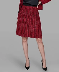 Karl Lagerfeld Paris Women's Pull-On Pleated Sweater Skirt