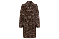 Olsen Women's Longline Modern Animal Feather Coatigan