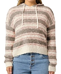 O'Neill Juniors' Jayne Long Sleeve Striped Skimmer Hoodie