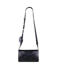 True Religion Quilted Flap Crossbody with Removable Pouch
