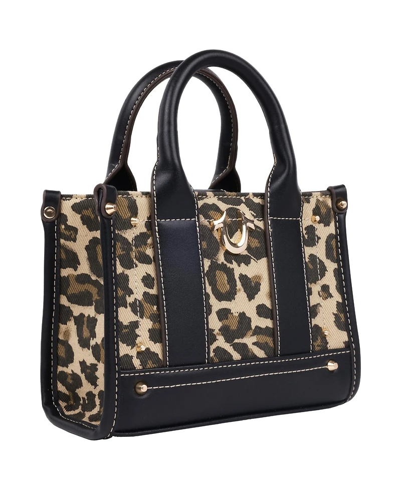 True Religion Leopard/Pu Mini Tote