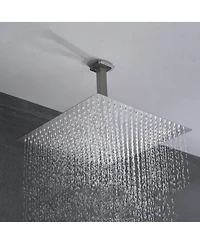 Rainsken Shower system combo with hand shower, 16 inch shower head and tub spout, Brushed Nickel