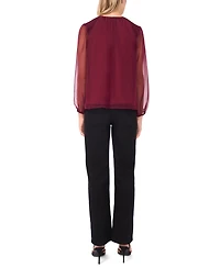 Vince Camuto Women's Balloon Sleeve V-Neck Top