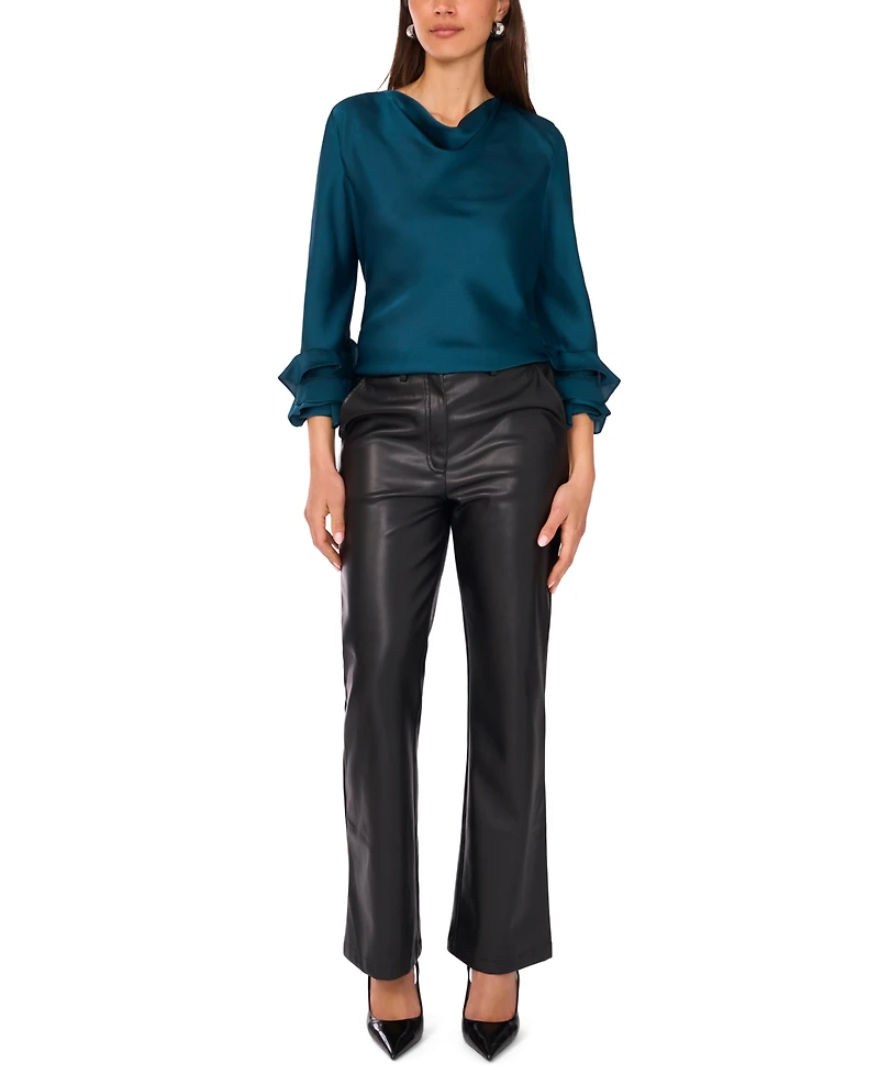 Vince Camuto Women's Cowl Neck Tiered Top