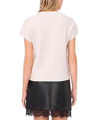 Vince Camuto Women's Lurex Short Sleeves Sweater