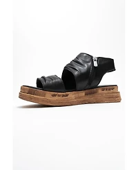 Forever & Always Shoes Lunas Leather Side-Zip Sandal (Women)