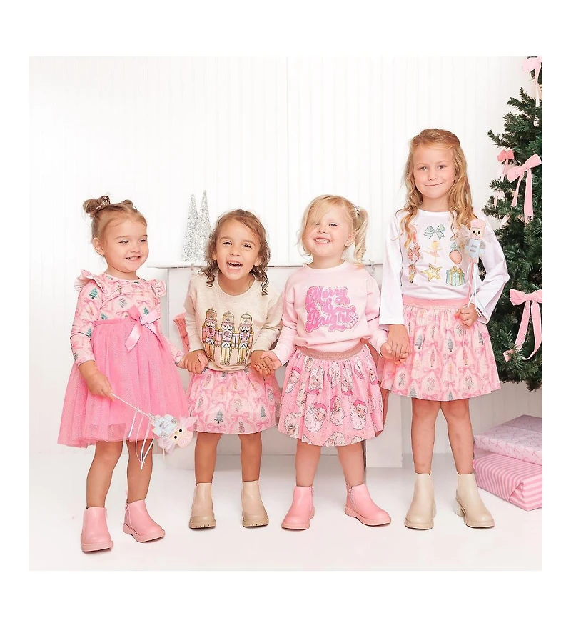 Sweet Wink Baby Girls Pastel Nutcracker Patch Christmas Sweatshirt