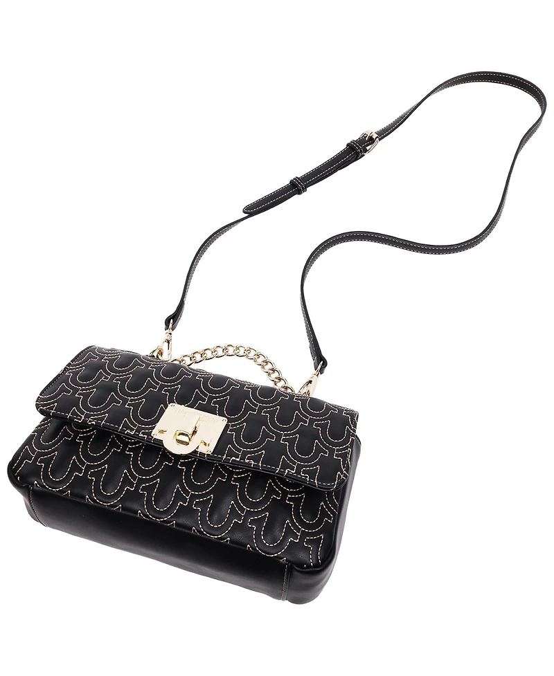 True Religion Horseshoe Quilted Flap Shoulder Bag