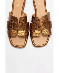 Forever & Always Shoes Notre Leather Slide Sandal (Women)