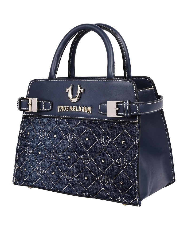 True Religion Studded Denim Tote