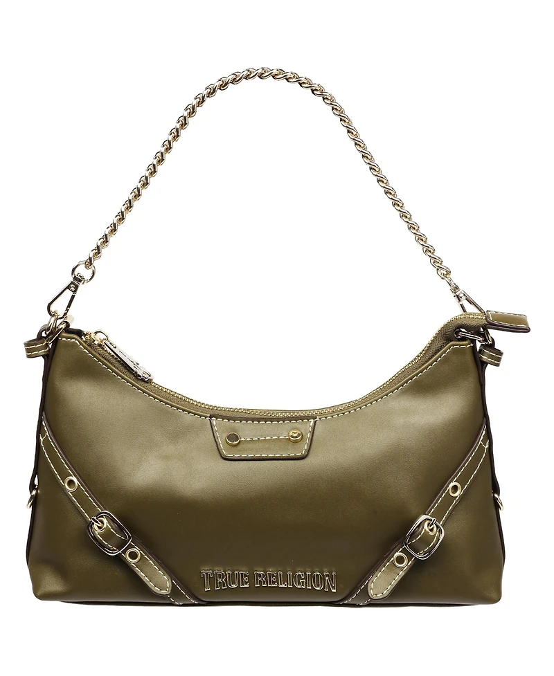 True Religion Smooth Pu Belted Shoulder Bag