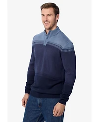 KingSize Big & Tall Henley Shaker Sweater