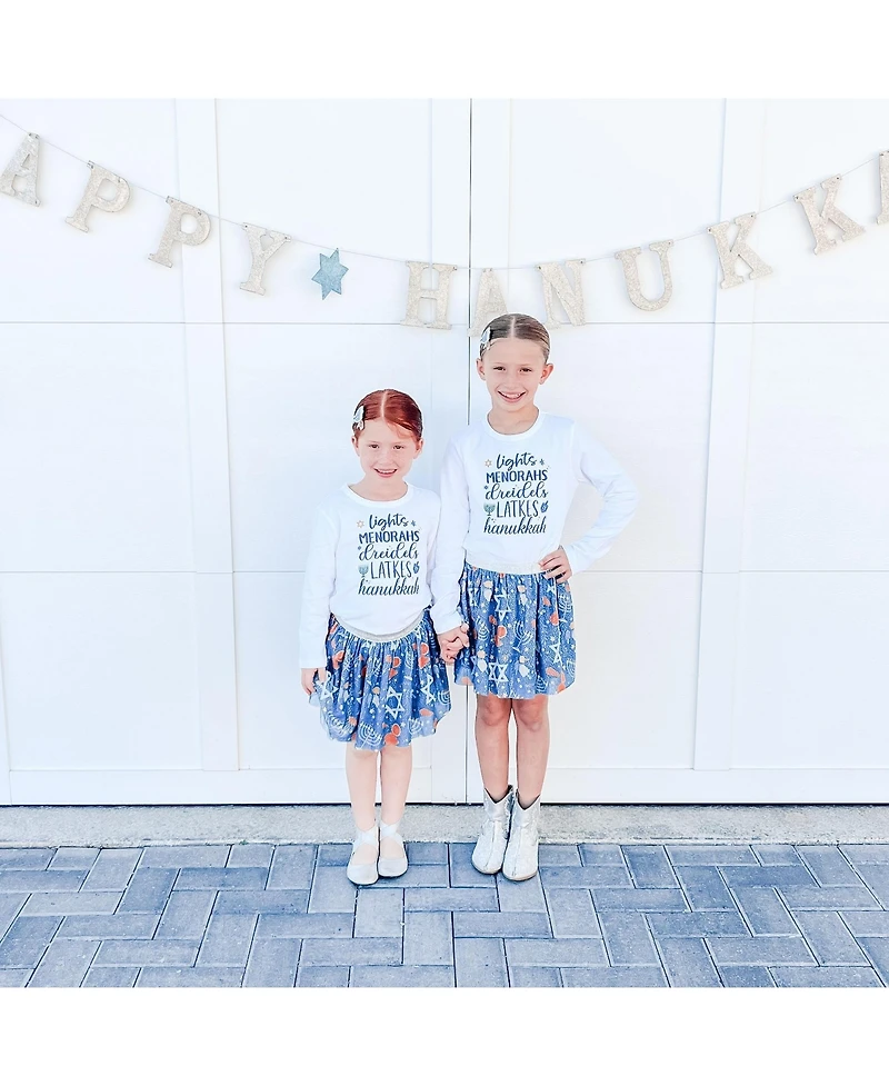 Sweet Wink Baby Girls Hanukkah Fun Long Sleeve Shirt