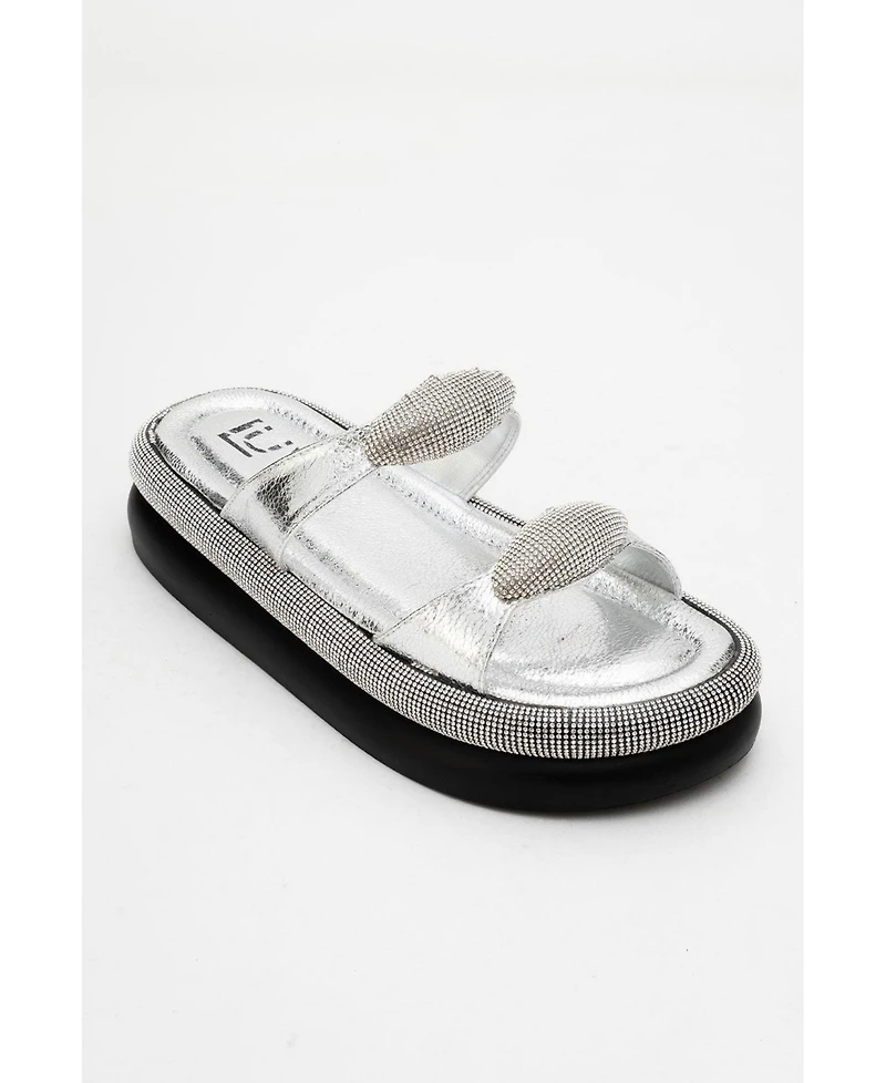 Prologue Shoes Finery Embellished Platform Slide (Women)