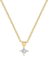 Macy's Certified Diamond Solitaire Pendant Necklace (1/3 ct. t.w.) in 14K Yellow Gold