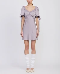 En Saison Women's Aracella Scoop Neck A-line Mini Dress