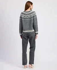 En Saison Women's Esther Crewneck Sweater Jacket