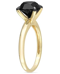 Macy's Black Diamond Solitaire Engagement Ring (3 ct. t.w.) 14K Yellow Gold