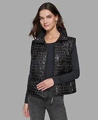 Karl Lagerfeld Paris Women's Sleeveless Puffer Vest