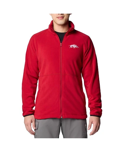 Columbia Men's Cardinal Arkansas Razorbacks Flanker Iv Fleece Raglan Full-Zip Jacket