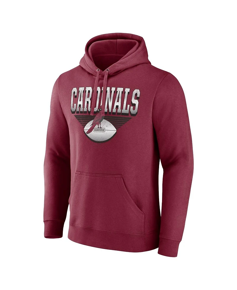 Fanatics Men's Cardinal Arizona Cardinals Geometric Chrome Pullover Hoodie