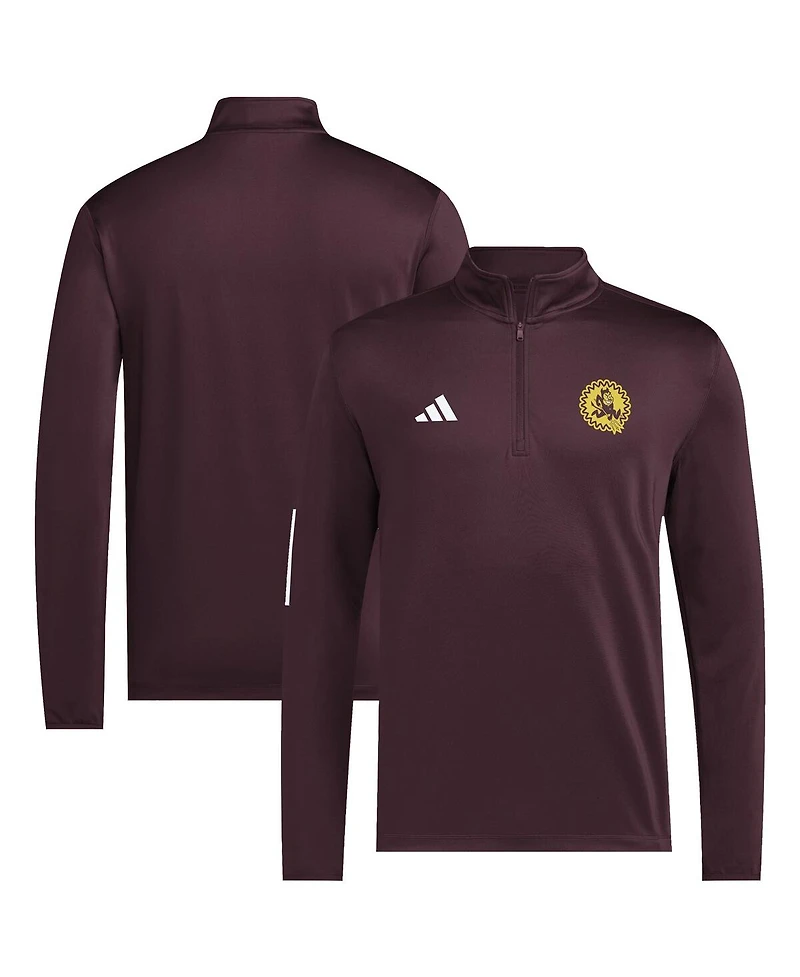 Adidas Men's Maroon Arizona State Sun Devils Strategy Half-Zip Golf Jacket