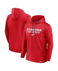 Fanatics Men's Red Detroit Red Wings Pro Rink Fleece Pullover Hoodie