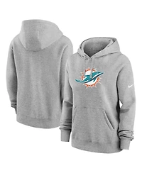Nike Women's Heather Gray Miami Dolphins Club Fleece Pullover Hoodie