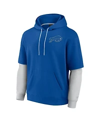 Fanatics Men's and Women's Royal Buffalo Bills Sleek Elements Pullover Hoodie