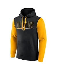 Logo Athletic Men's Black Boston Bruins Deliver Fleece Pullover Hoodie