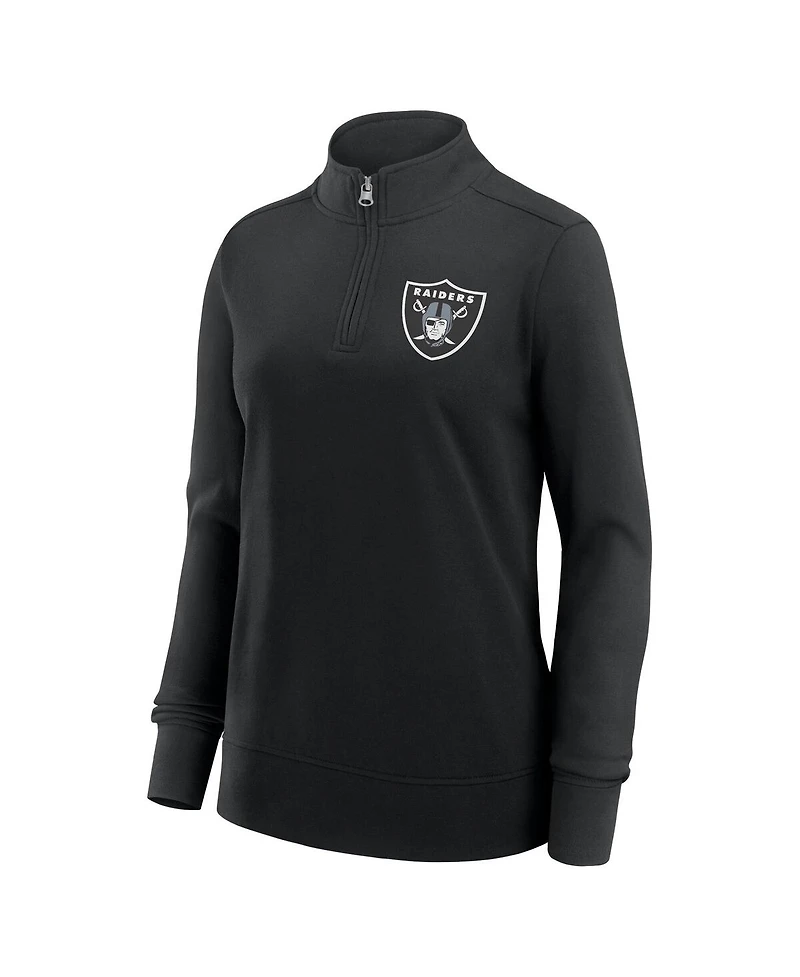 Logo Athletic Women's Black Las Vegas Raiders Velocity Quarter-Zip Jacket