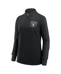 Logo Athletic Women's Black Las Vegas Raiders Velocity Quarter-Zip Jacket