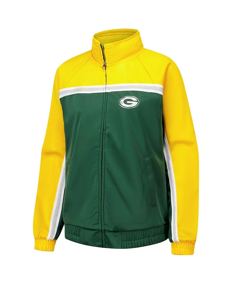 G-iii 4Her by Carl Banks Women's Green Bay Packers Post Game Full-Zip Track Jacket