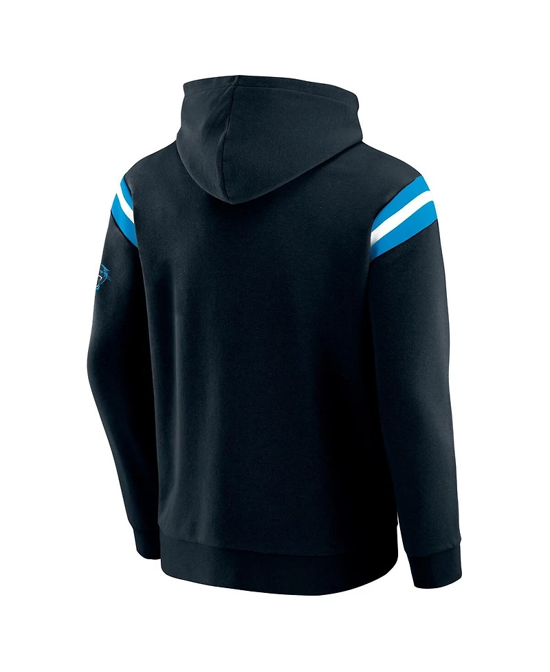 Darius Rucker Collection by Fanatics Men's Black Carolina Panthers Football Washed Pullover Hoodie