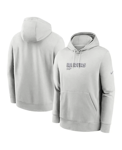Nike Men's Gray Las Vegas Raiders Edge Pack French Terry Club Pullover Hoodie
