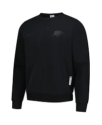 Nike Men's Black Oklahoma City Thunder Authentic Standard Issue Travel Dri-fit Pullover Sweatshirt