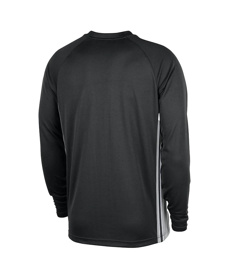 Nike Men's Black San Antonio Spurs 2025/26 Authentic Pre-Game Legend Dri-fit Long Sleeve Shooting Shirt