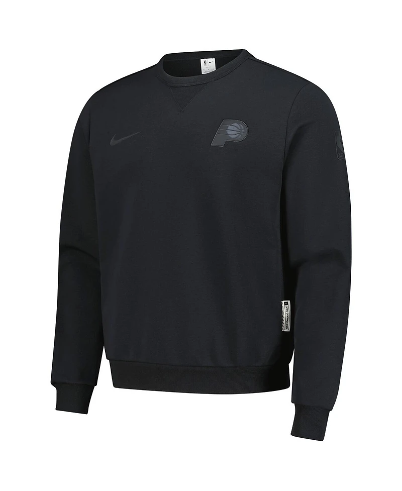 Nike Men's Black Indiana Pacers Authentic Standard Issue Travel Dri-fit Pullover Sweatshirt