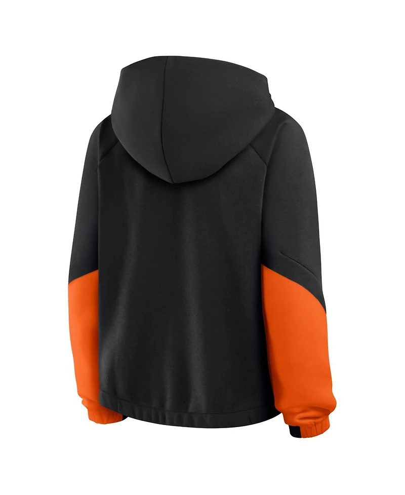 Fanatics Women's Black Cincinnati Bengals Oversized Redzone Bubble Screen Pullover Hoodie