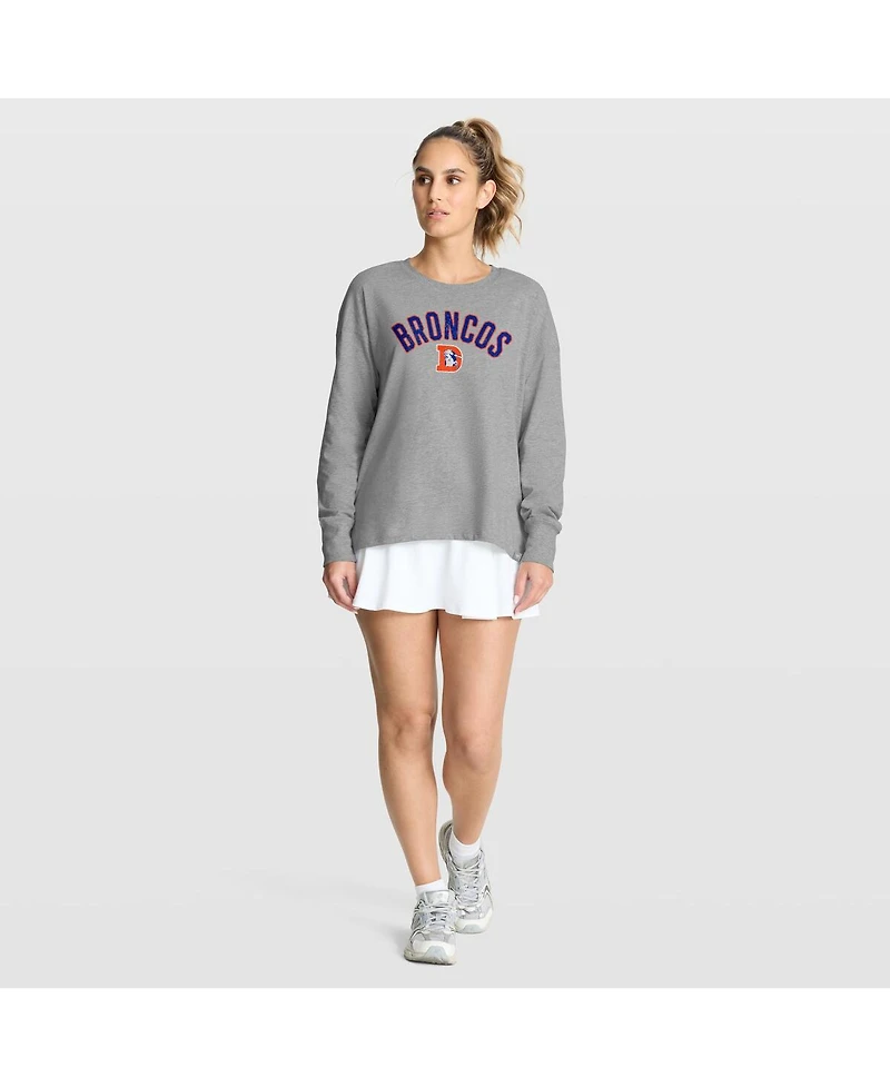 Fanatics Women's Heather Gray Denver Broncos Hometown Legacy Long Sleeve T-Shirt